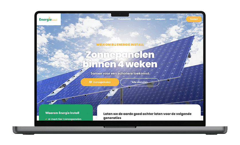 Energie Install - Website laten maken door Licentia Marketing