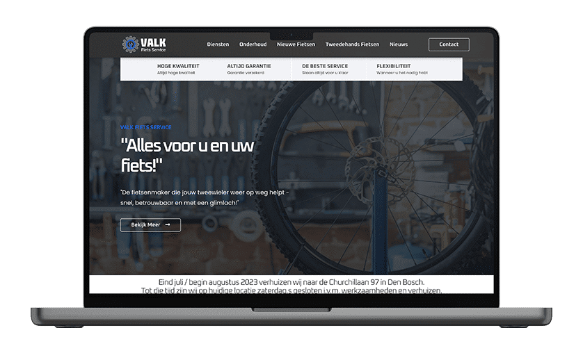 Valk Fietsservice - Licentia Marketing - Website laten maken